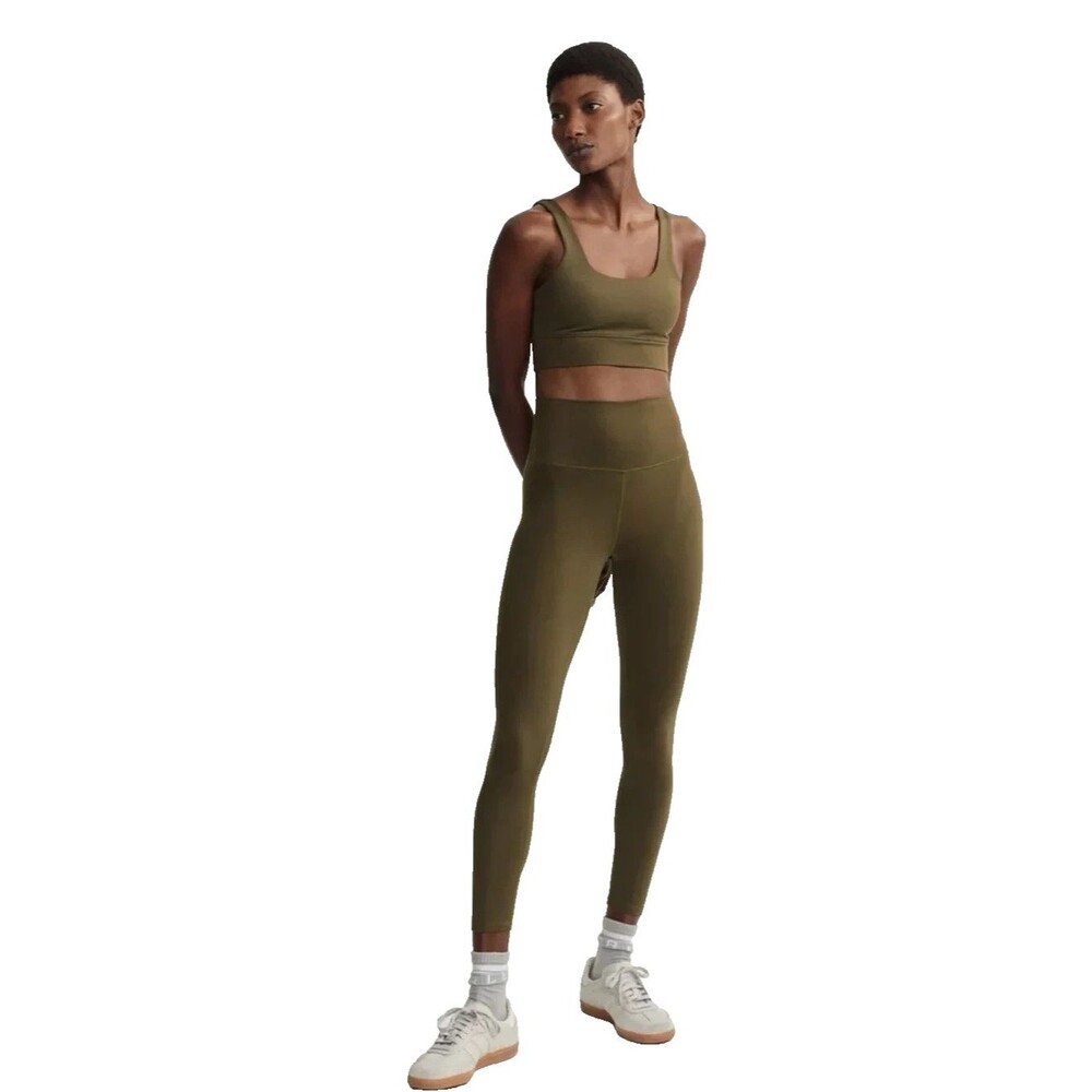 Varley FreeSoft High Rise Legging Women’s XL Olive Green Crop Yoga Athletic